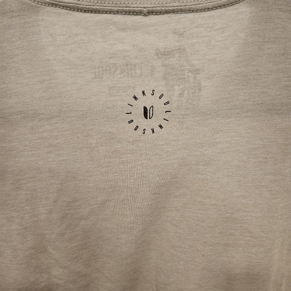 Link Soul Mens Tshirt Beige Cream Logo Size XXL - Picture 4 of 5